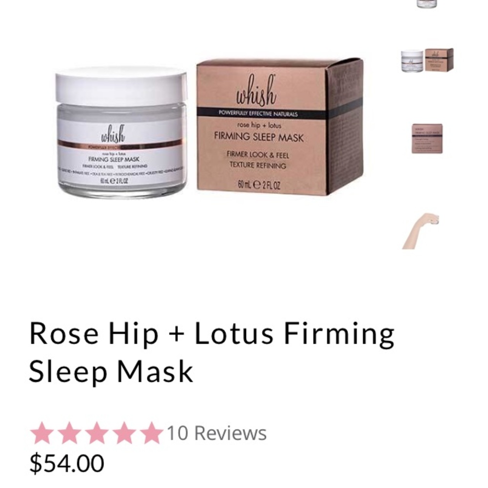Bundle of makeup NIB WHISH FIRMING SLEEP Mask